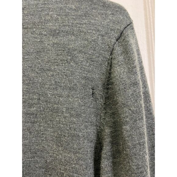 SUITSUPPLY Gray Long Sleeve 100% Merino Wool Pullover Sweater  Mens Size Medium - Picture 8 of 9